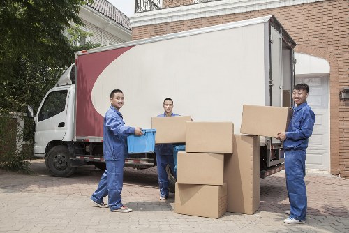 Organized Barnes storage space with neatly arranged boxes